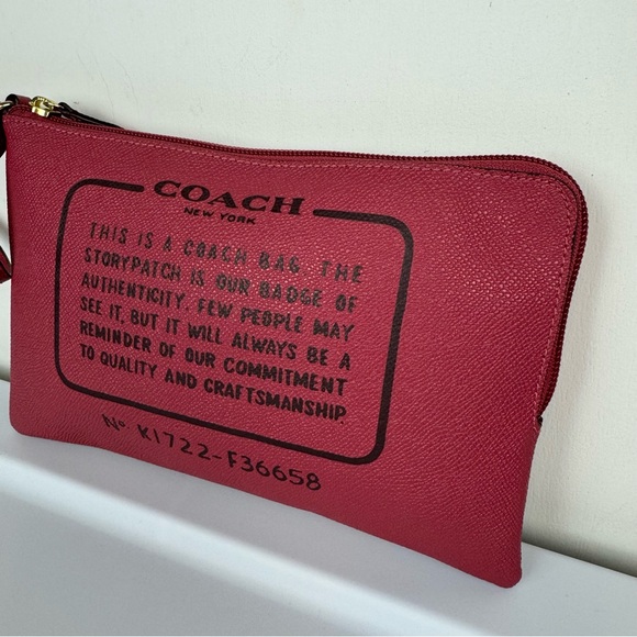 Coach Story Patch Clutch Wristlet Mauve Rosey Pink - Picture 5 of 10